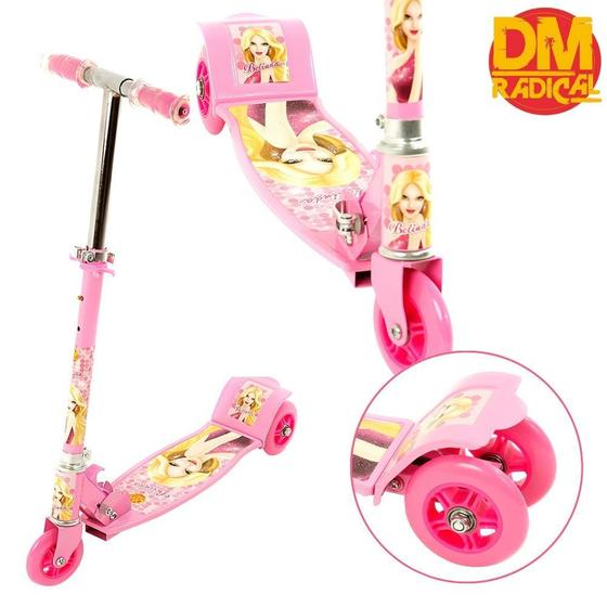 Imagem de Patinete de 3 Rodas Radical Top Belinda Rosa - DM Radical