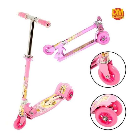 Imagem de Patinete Dobrável Infantil Radical Belinda 3 Rodas Dm Toys