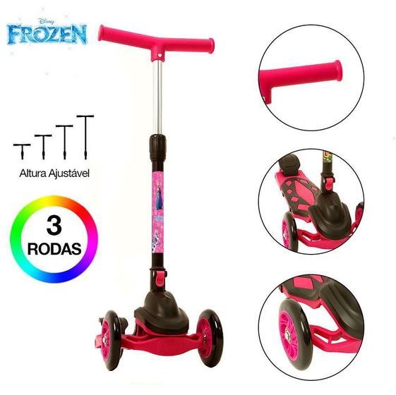 Imagem de Patinete Frozen de Três Rodas para Meninas