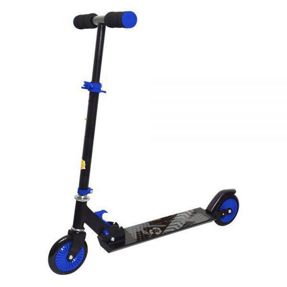 Imagem de Patinete Infantil 2 Rodas 125mm Reforçado 50kg Azul - Dm Toys