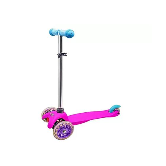 Imagem de Patinete Infantil 3 Rodas Com Led Ate 30kg Pink R2953