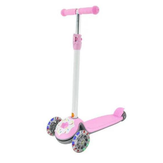 Patinete Infantil 3 Rodas Luz de Led Rosquinha Rosa Azul é boa?