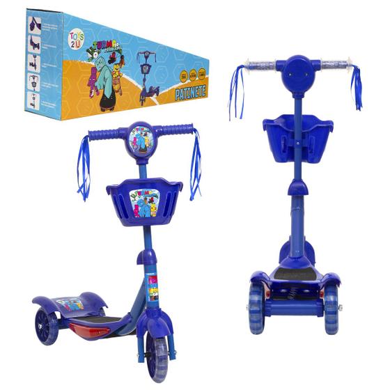 Imagem de Patinete Infantil Azul Led Turma do Problems Envio Imediato