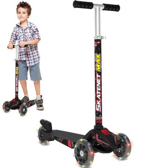 Patinete Infantil Bandeirante Skatenet Max LED 120kg Black Menor preço em Patinete Infantil Bandeirante Skatenet Max LED 120kg Black
