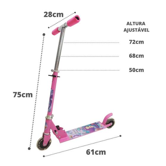 Patinete Infantil com 2 Rodas e Luz Regulável Rosa Até 50kg é boa?