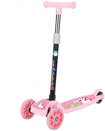 Patinete Infantil Com 3 Rodas Dobrável Rosa Menor preço em Patinete Infantil Com 3 Rodas Dobrável Rosa