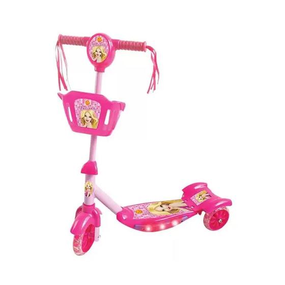 Imagem de Patinete Infantil Com Cesta Rosa DM Toys