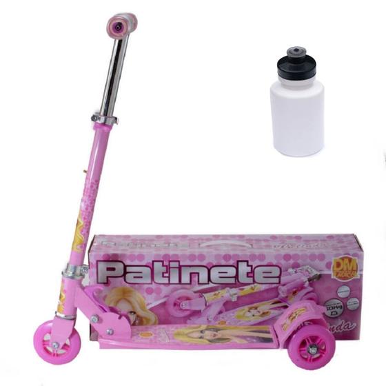 Imagem de Patinete Infantil Dm Toys 3 Roda 50kg Belinda + Garrafinha