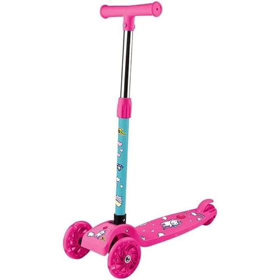 Imagem de Patinete infantil dobrável com luz nas rodinhas Meu Patinete Irado 40 kg - menina