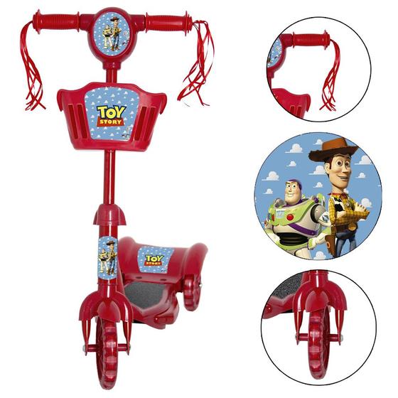 Imagem de Patinete Infantil Menino Colorido Musical Vermelho Toy Story