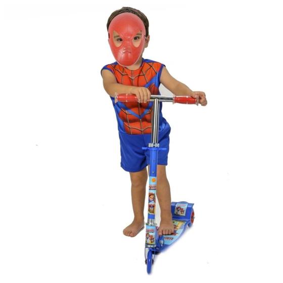 Imagem de Patinete Infantil Patrulha Azul Presente Fantasia Spider Man