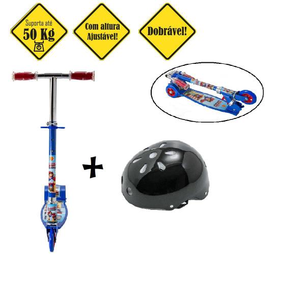 Imagem de Patinete Infantil Patrulha Justiça de Ferro Presente Capacete
