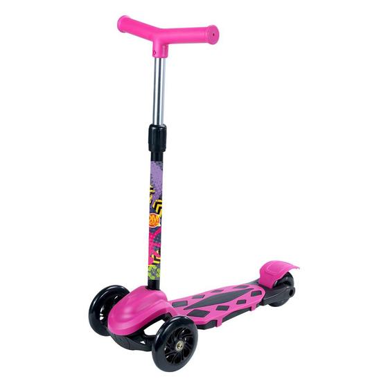 Imagem de Patinete Infantil Power Rosa 3 Rodas Ajustável 40kg DM Toys