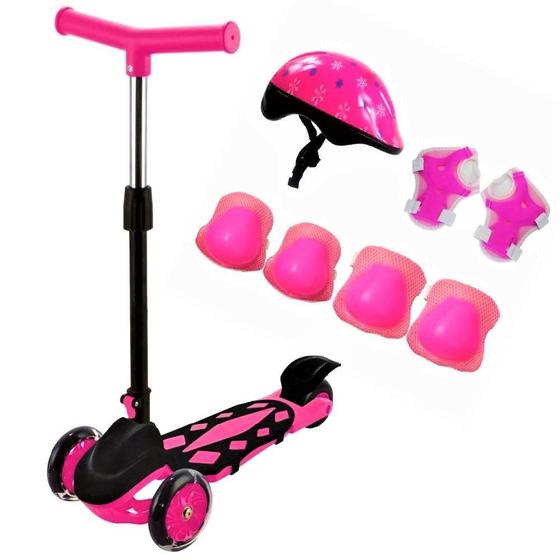 Patinete Infantil Radical Power Rosa Dobrável e Kit Proteção é boa?