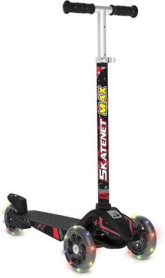 Imagem de Patinete Infantil Skatenet Max Led Preto - Bandeirante 1520