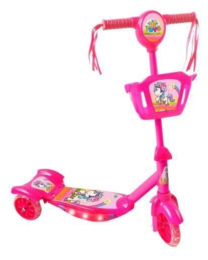 Patinete Mini Unicórnio Rosa Infantil Luz E Som Menina C44 Menor preço em Patinete Mini Unicórnio Rosa Infantil Luz E Som Menina C44