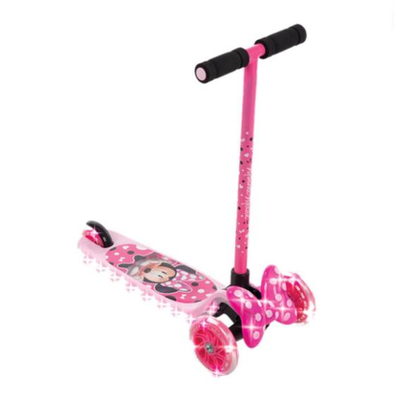 Imagem de Patinete Minnie Mouse 3 Rodas Com Luzes E Sons Menina Rosa