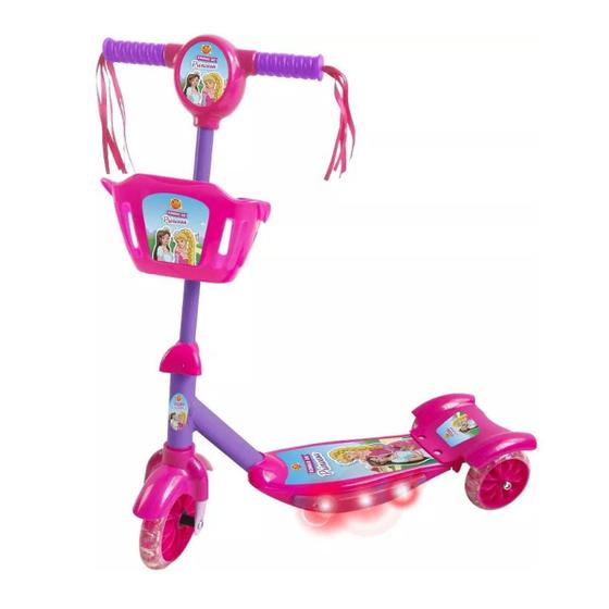 Imagem de Patinete Musical Com Cesta Sonho De Princesa Com Som E Luz Dm Toys