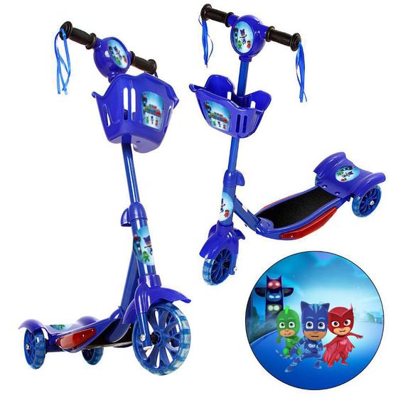 Patinete p Criança PJ Masks Scooter 3 Rodas Brinquedo Menor preço em Patinete p Criança PJ Masks Scooter 3 Rodas Brinquedo