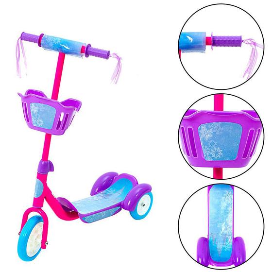Patinete para Criança de 3 Rodas com Cesto Rosa e Roxo - BBR - BBR Toys ...