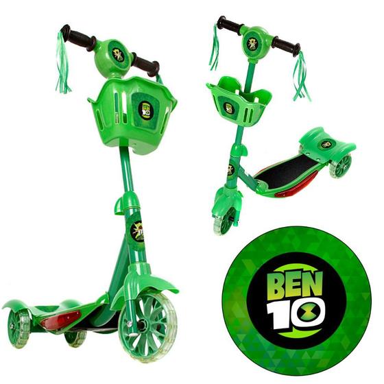 Imagem de Patinete Para Crianças Ben 10 Scooter 3 Rodas Brinquedo