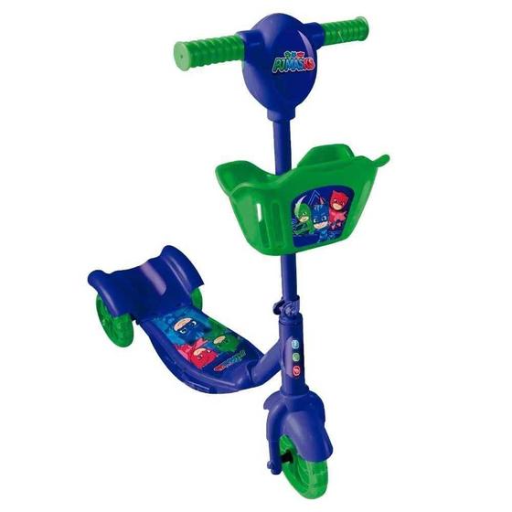 Imagem de Patinete Pj Mask Multikids 3 Rodas Regulável Com Luz Br1311