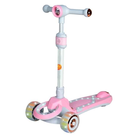 Imagem de Patinete Radical Infantil Dobrável 3 Rodas Luz Led E Som Dm