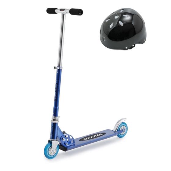 Imagem de Patinete Radical Menino Dobrável Ajustável 40Kg + Capacete