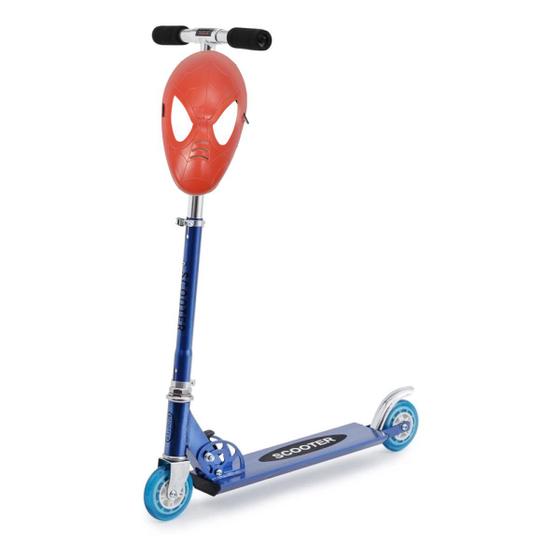 Imagem de Patinete Radical Menino Dobrável Ajustável + Máscara Spider