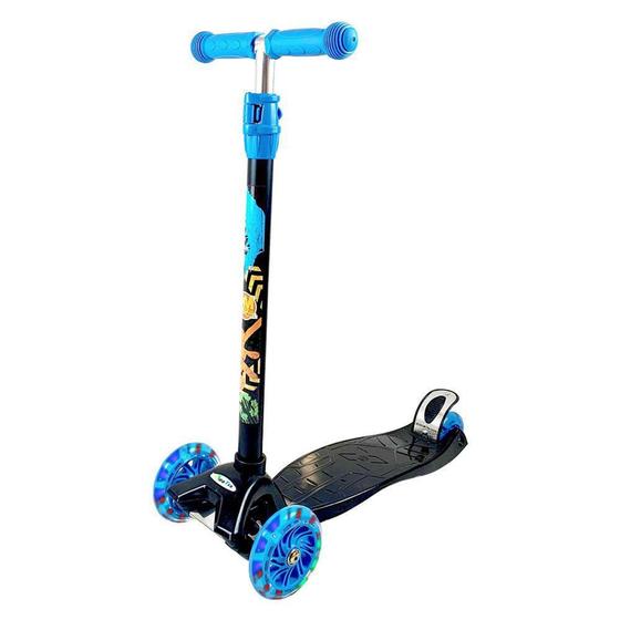 Imagem de Patinete Radical New Plus Com Altura Regulável Suporta Até 40Kg DM Toys DMR5666PAZ Azul