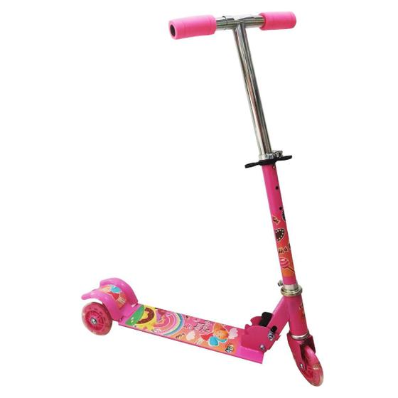 Patinete Rosa Infantil Até 50kg Dobravel Altura Ajustavel Menor preço em Patinete Rosa Infantil Até 50kg Dobravel Altura Ajustavel