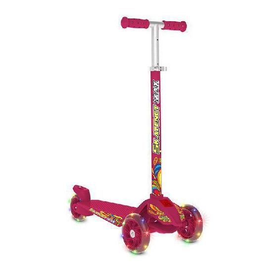 Imagem de Patinete Skatenet MAX PINK LED Bandeirante 1521