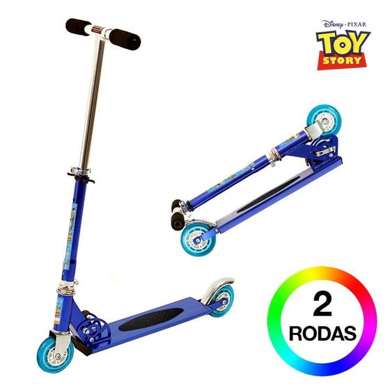 Imagem de Patinete Toy Story Pixar 2 Rodas Infantil Azul de Alumínio