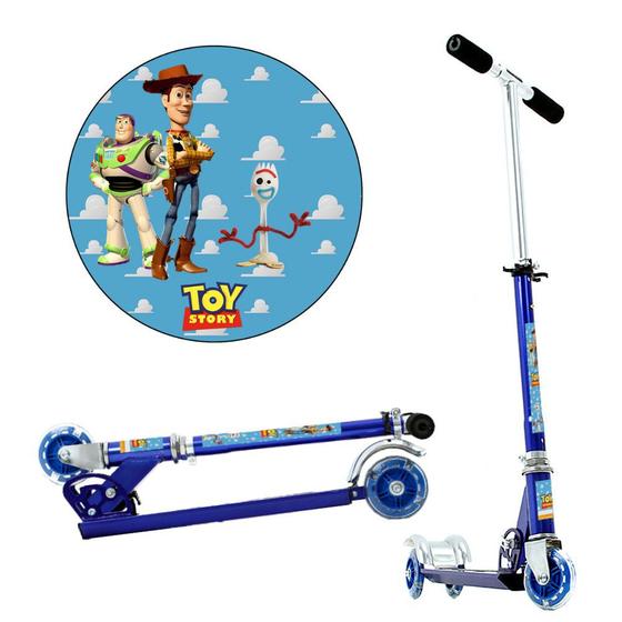 Imagem de Patinete Toy Story Pixar 3 Rodas Infantil Azul de Alumínio