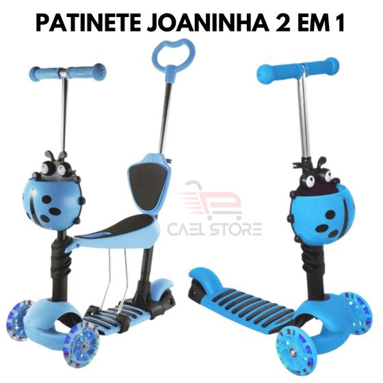 Patinetes Infantil Menino E Menina 3 Rodas COM Luz 2 Em 1 Top - DM TOYS ...
