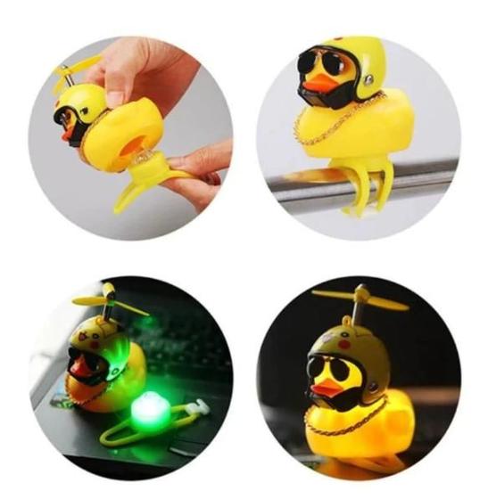 Imagem de Patinho Jack da Zueira (Com Led) - Pato de Borracha Decora Bike Moto