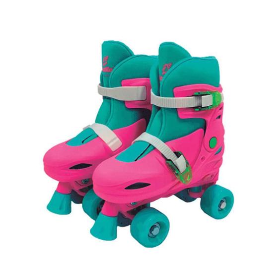 Imagem de Patins 2 em 1 Rosa com Azul 34-37- Fênix PK2-01