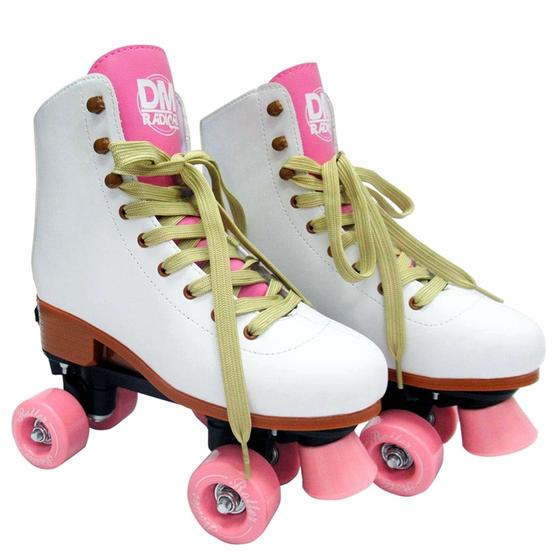 Imagem de Patins 4 Rodas Clássico Retro Lua Menina Roller Skate - DM Toys