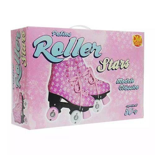 Imagem de Patins 4 Rodas Roller Estilo Rosa Tam.35 - Dm Toys