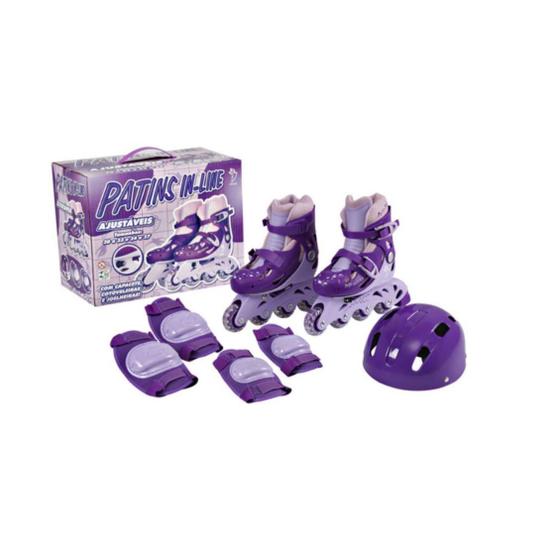 Imagem de Patins Ajustável Roxo P 30-33 - Fenix