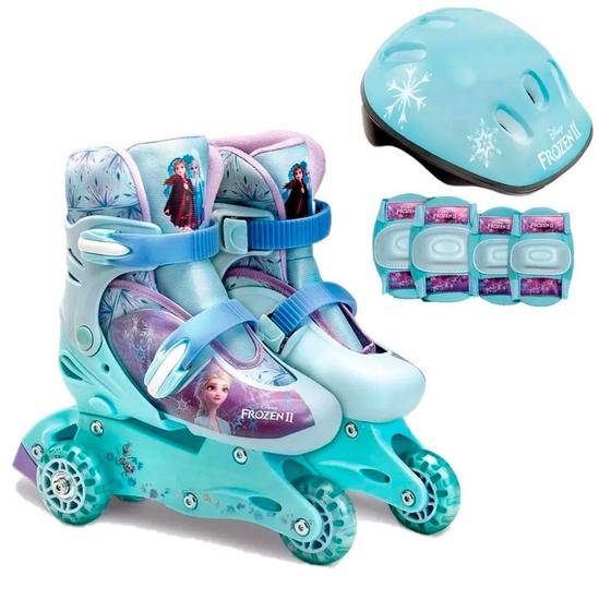 Patins Frozen - 3 Rodas 29 A 32 Com Acessórios - Fun Toys - Patins in ...