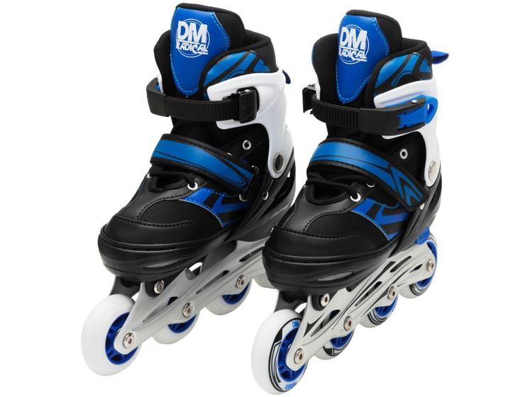 Imagem de Patins In Line Infantil DM Radical Azul e Preto