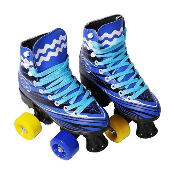 Imagem de Patins Infantil 4 Rodas Importway Roller Clássico Tam 30/31 Azul