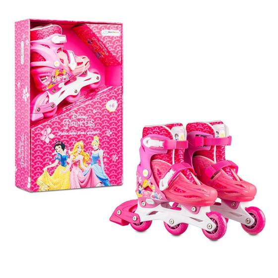 Imagem de Patins Infantil Inline 2 Em1 Princesas Tam 31-33 Rosa Multikids - BR1156