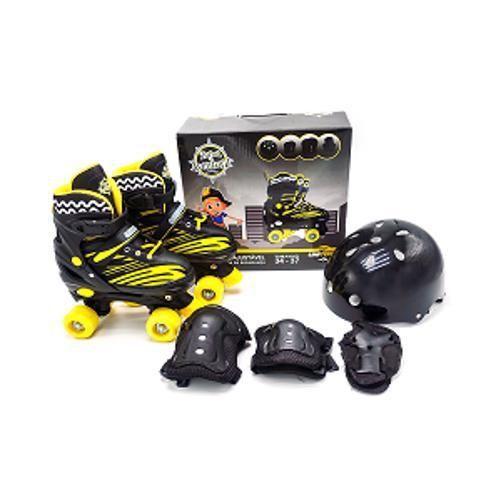 Imagem de Patins Infantil Quad Ajustavel Kit 4 Rodas Unitoys - Preto 3