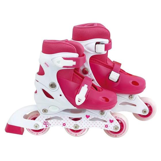 Imagem de Patins Infantil Roller Ajustável 30 ao 33 Rosa