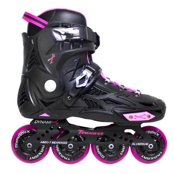 Imagem de Patins Inline Freestyle Traxart Dynamix Rosa Urban Feminino Masculino Iniciante