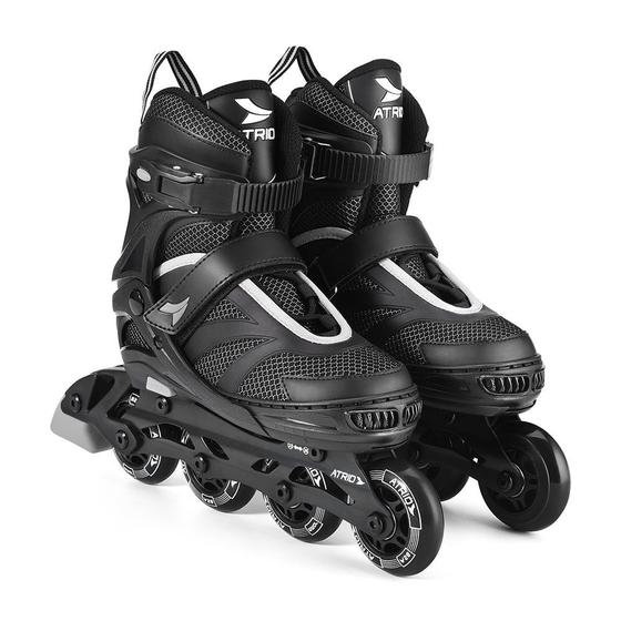 Patins Preto/Cinza Inline Regulável Tamanho 33-36 M Atrio - ES308 Menor preço em Patins Preto/Cinza Inline Regulável Tamanho 33-36 M Atrio - ES308