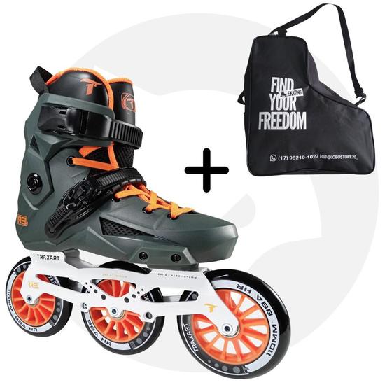 Imagem de Patins Profissional 3 Rodas Revolt R3 Laranja Traxart