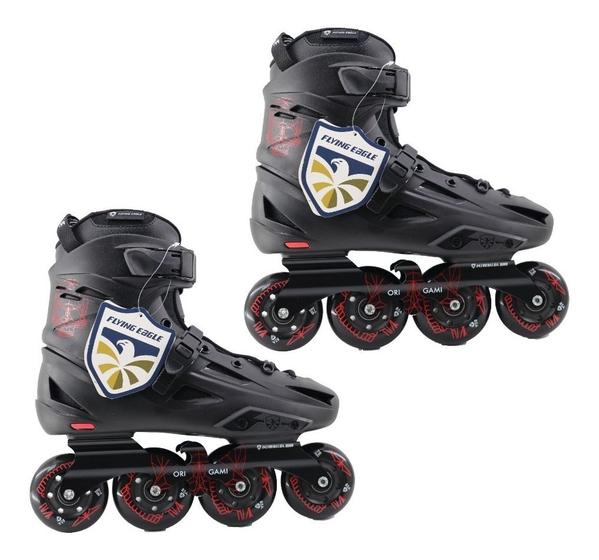 Imagem de Patins Profissional Flying Eagle F3s Preto Tamanho 41 85a